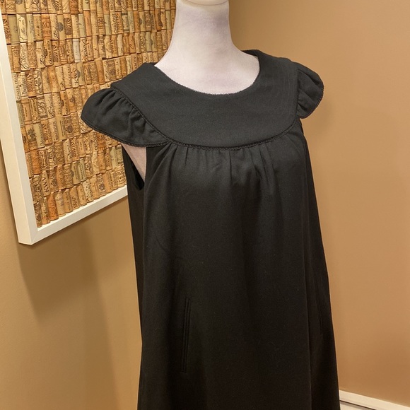 NWT.  Nave Black Flowy Wool & Cashmere Blend Dress - Picture 3 of 15